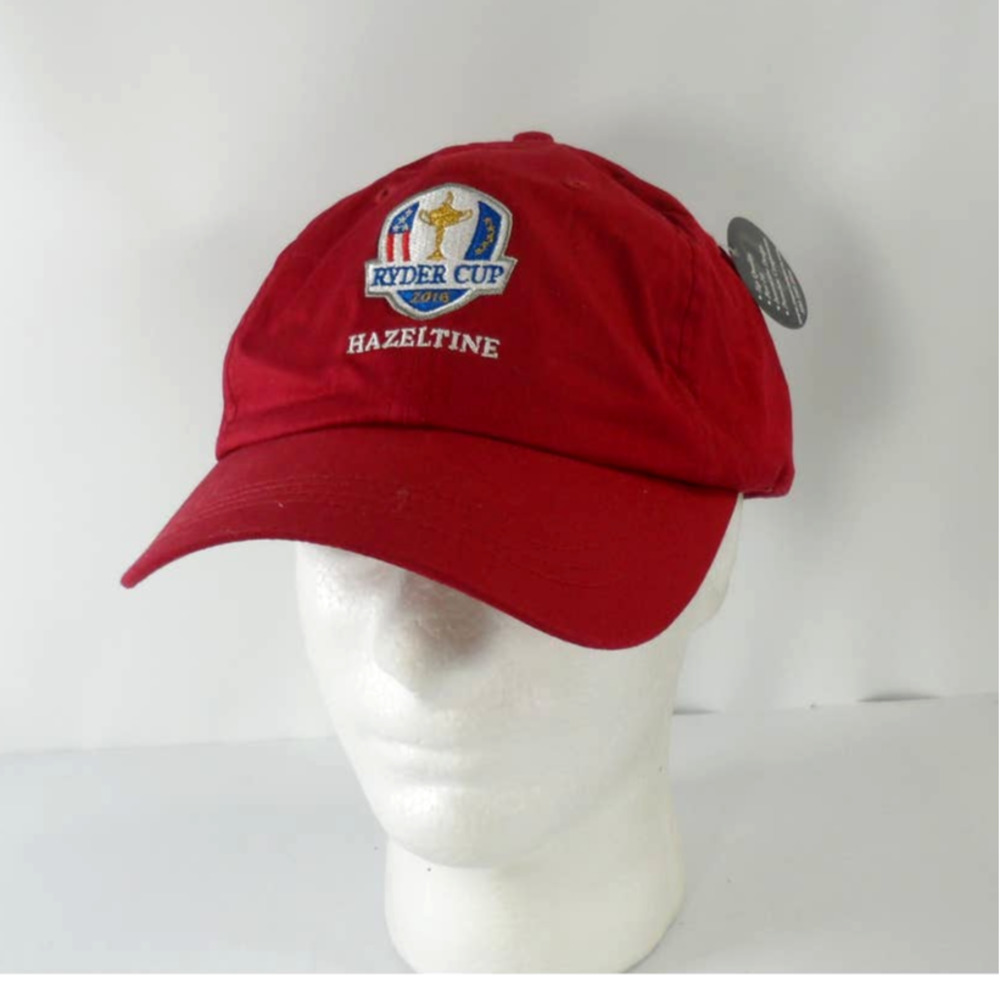 2016 Ryder Cup Hazeltine CC Golf Lightweight Strapback Cap Hat Red